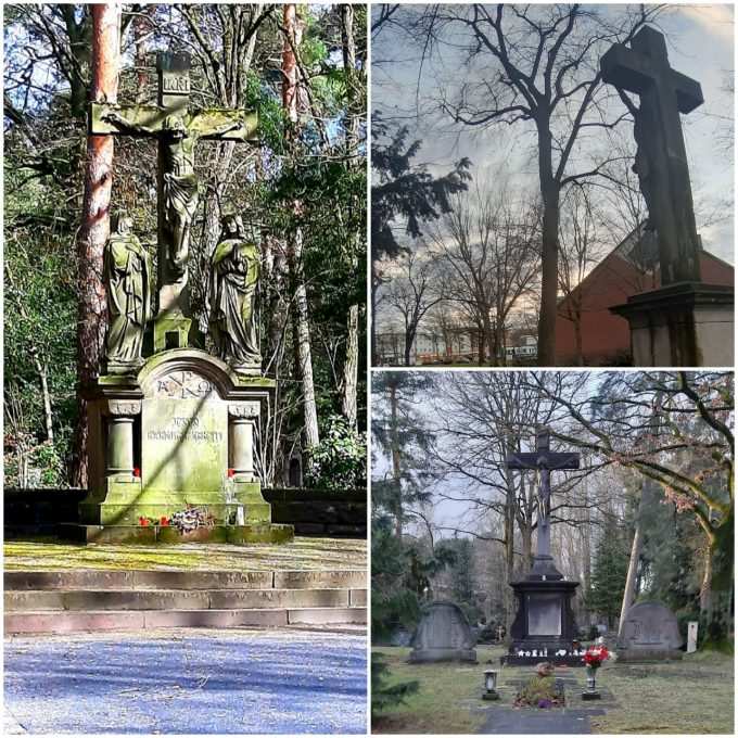 Collage der Friedhofskreuze